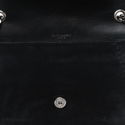Saint Laurent Suede Small Monogram Stone Studded Kate Satchel Black Turquoise Coral 5 of 8