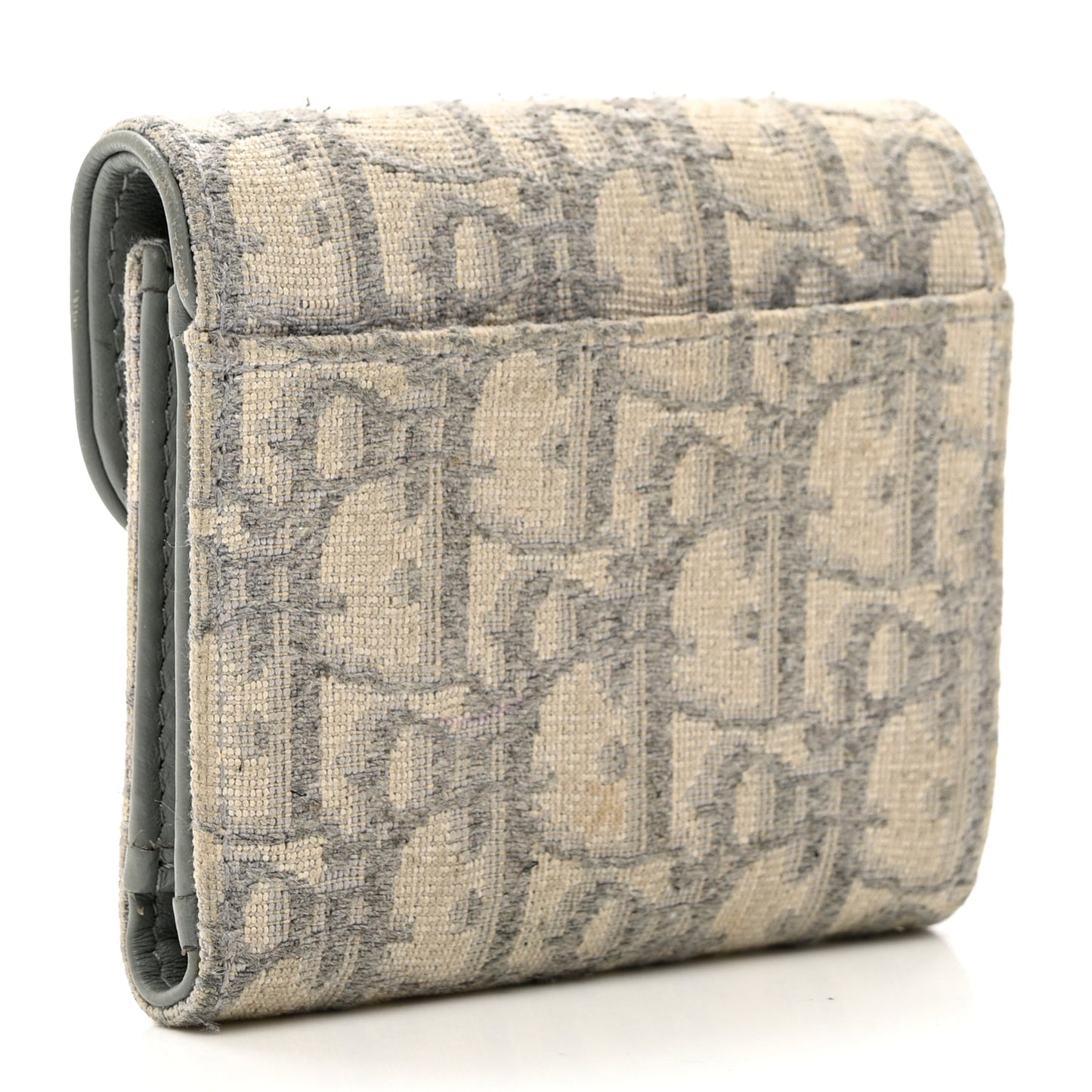 Oblique Saddle Lotus Wallet Grey