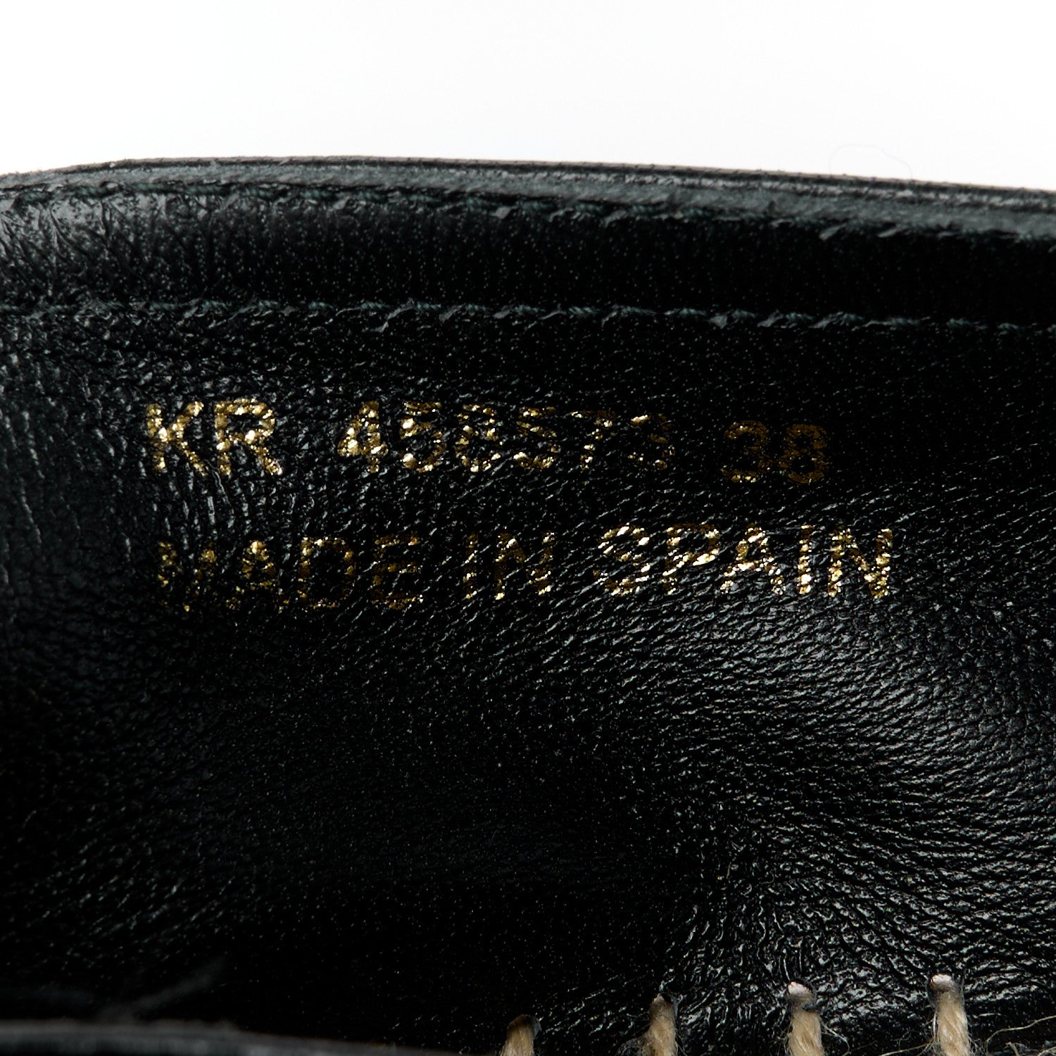 Saint Laurent Lambskin Monogram Espadrilles 38 Black 8 of 9