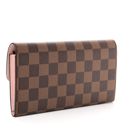Louis Vuitton Damier Ebene Emilie Wallet Rose Ballerine 3 of 10