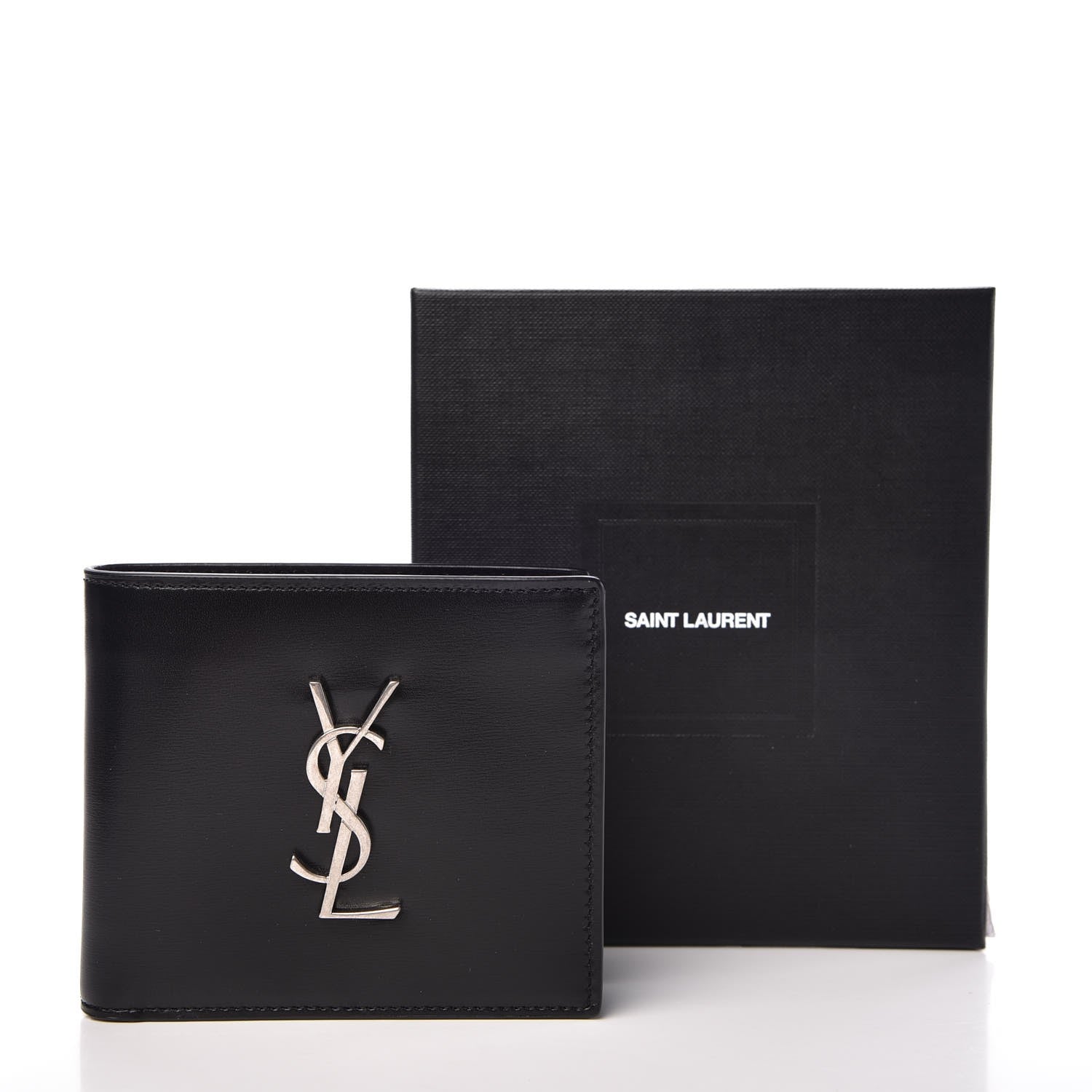 Saint Laurent Smooth Calfskin Monogram East West Wallet Black 8 of 8