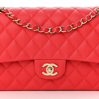 Chanel Caviar Quilted Medium Double Flap Red 8 of 14