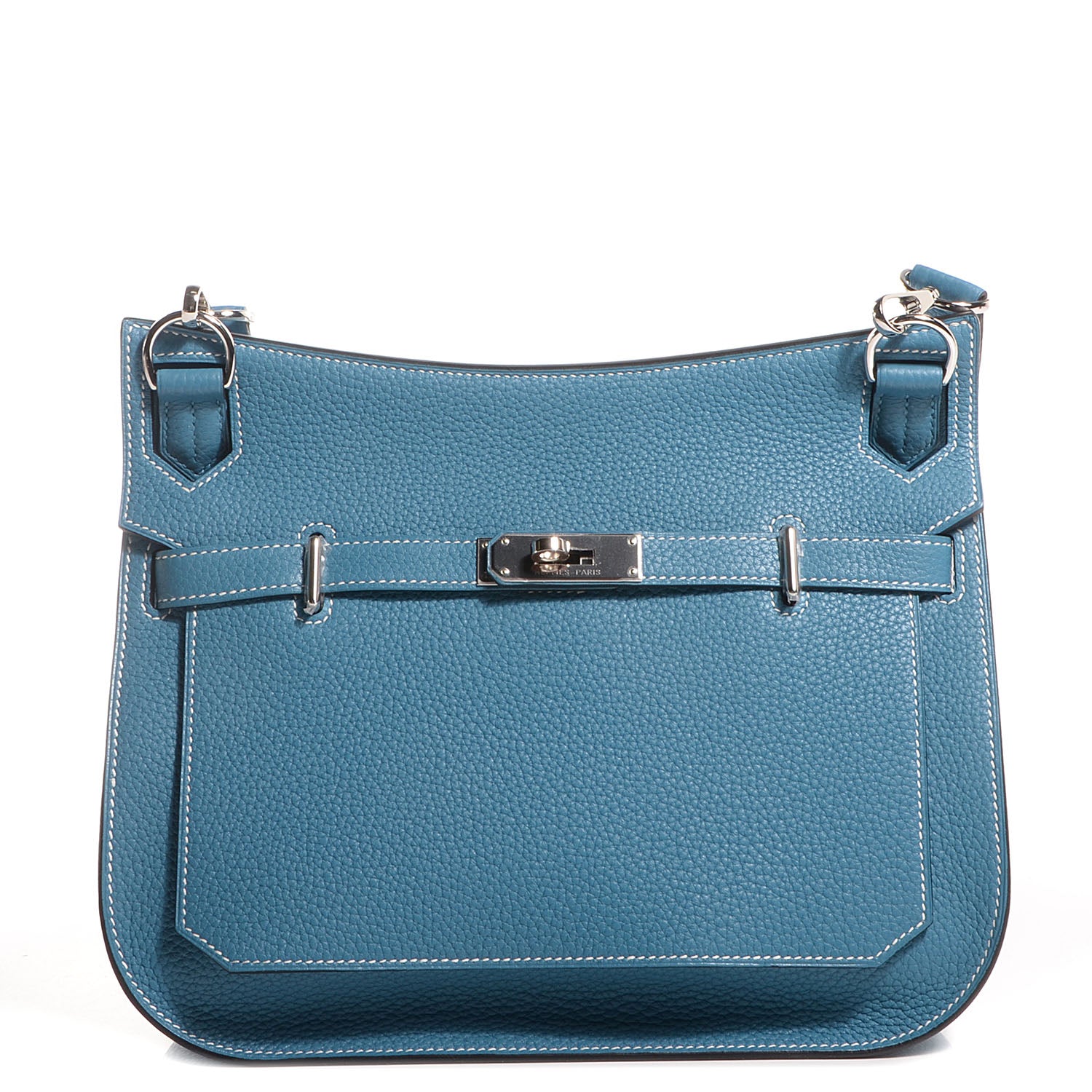 Hermes Taurillon Clemence Jypsiere 28 Blue Jean 1 of 20