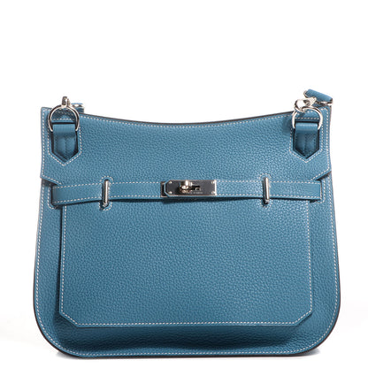 Hermes Taurillon Clemence Jypsiere 28 Blue Jean 1 of 20