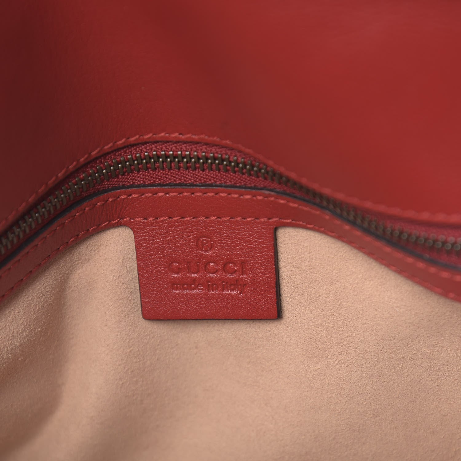 Gucci Calfskin Matelasse Small GG Marmont Shoulder Bag Hibiscus Red 6 of 10