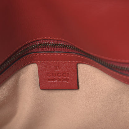 Gucci Calfskin Matelasse Small GG Marmont Shoulder Bag Hibiscus Red 6 of 10