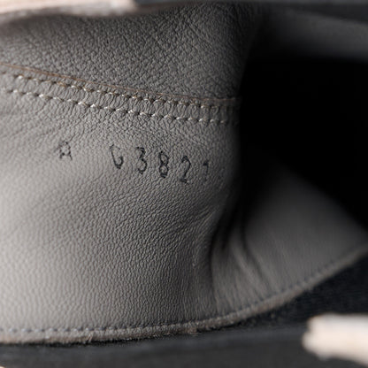 Chanel Suede Calfskin Grosgrain Cap Toe CC Ankle Boots 39.5 Light Grey Black 8 of 9