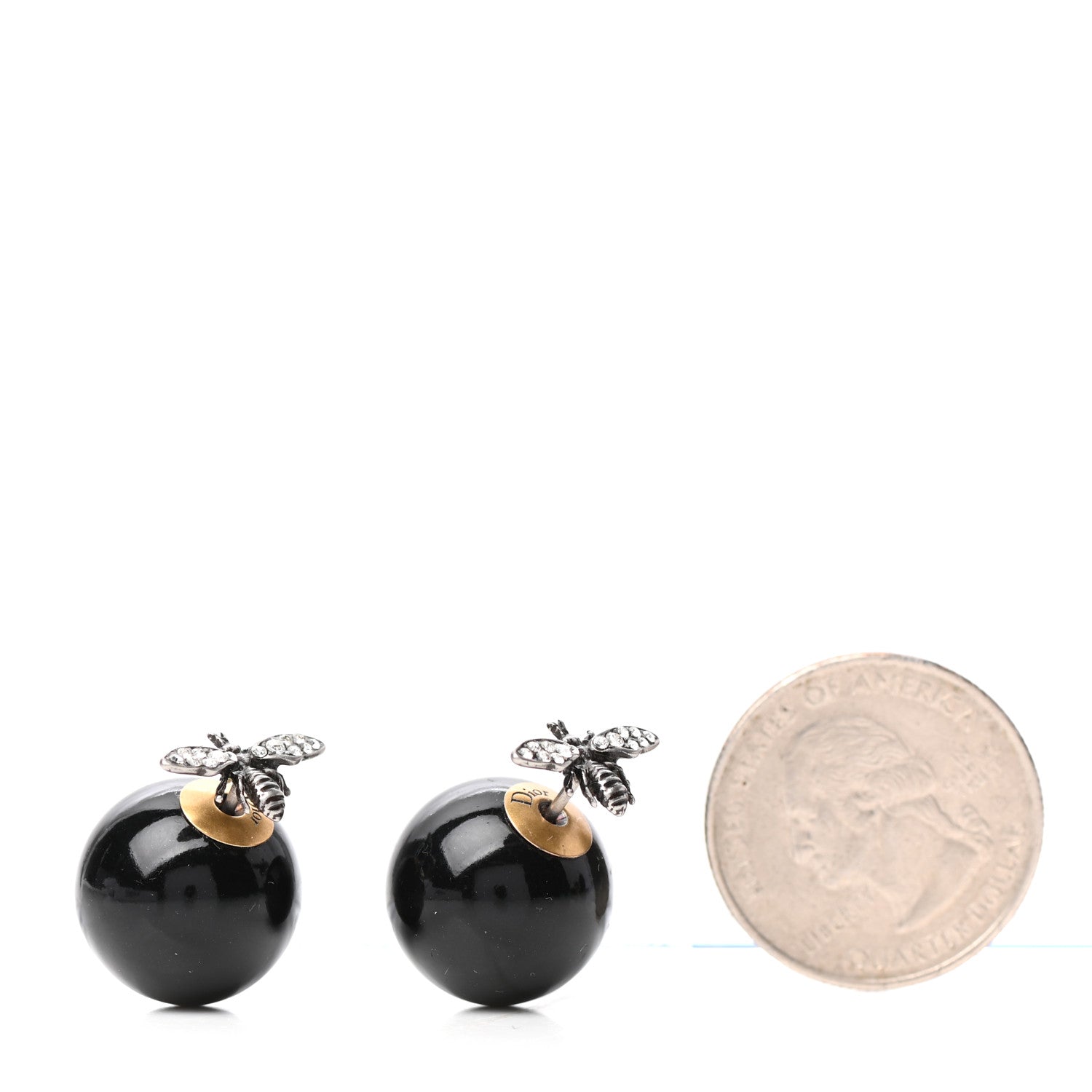 Christian Dior Mise En Dior Tribal Bee Earrings Black 2 of 5