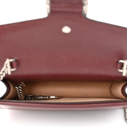 Gucci Dollar Calfskin Crystal Super Mini Dionysus Shoulder Bag Vintage Bordeaux Black Diamond 5 of 9