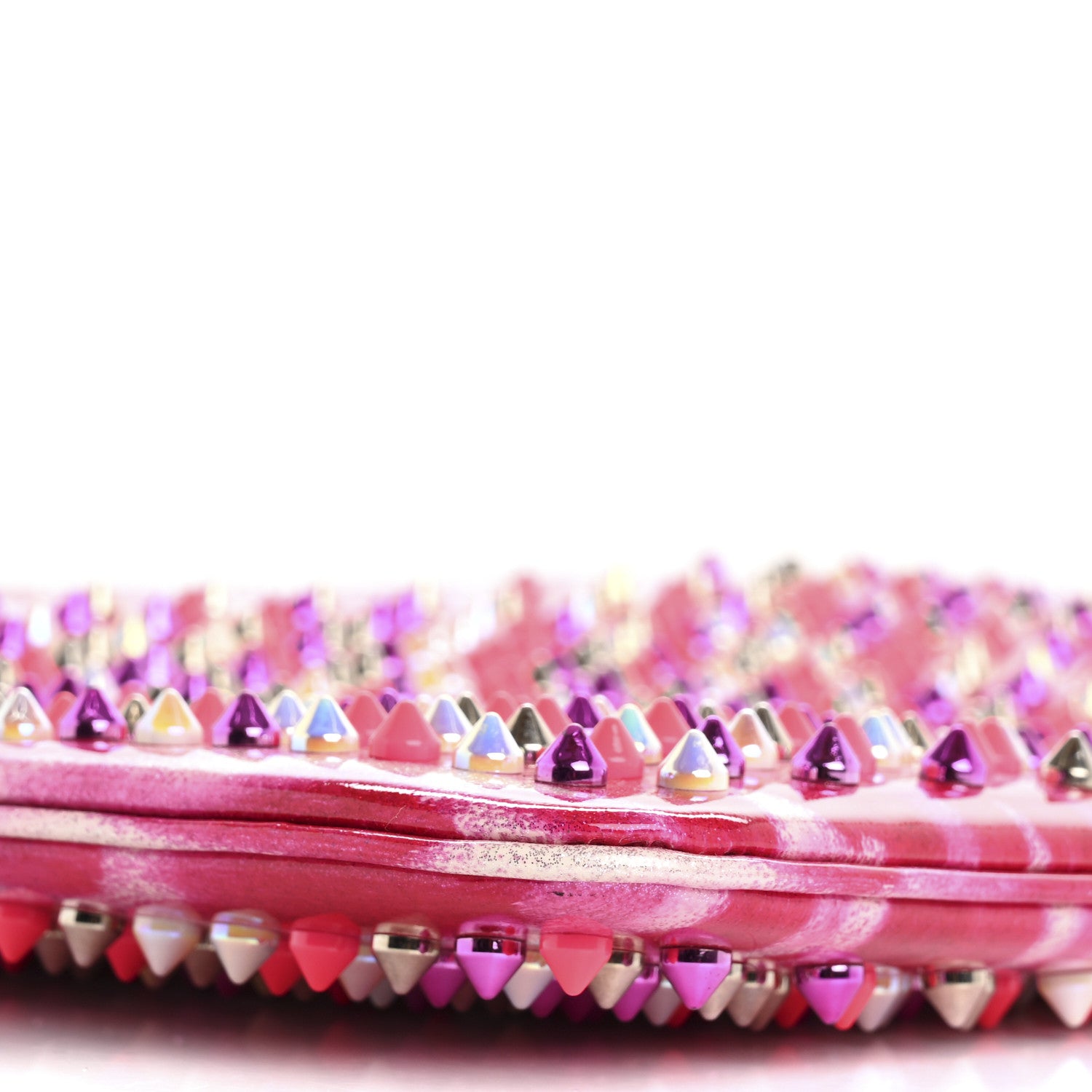 Christian Louboutin Patent Glittart Studded Loubiposh Chain Shocking Pink 9 of 10