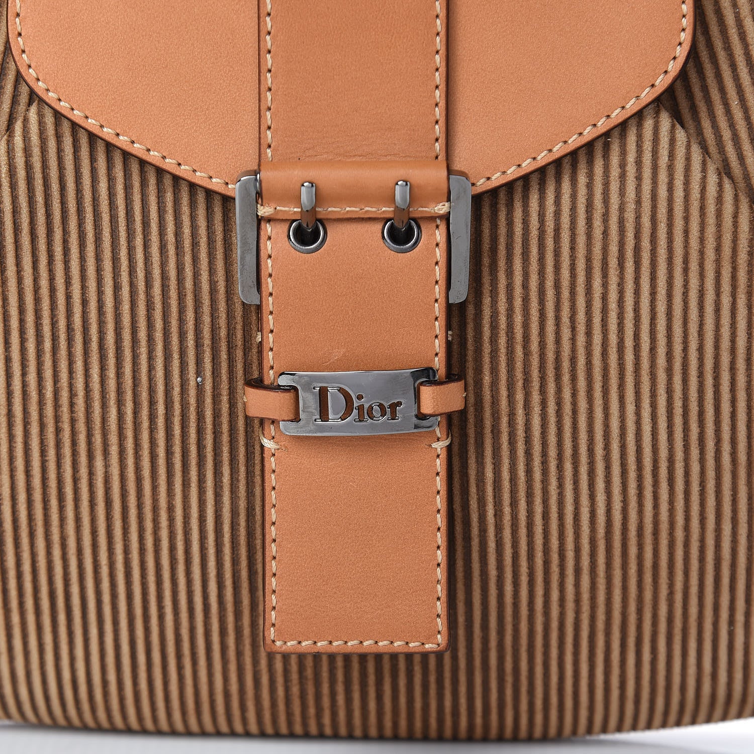 Christian Dior Suede Buckle Hobo Brown 10 of 10