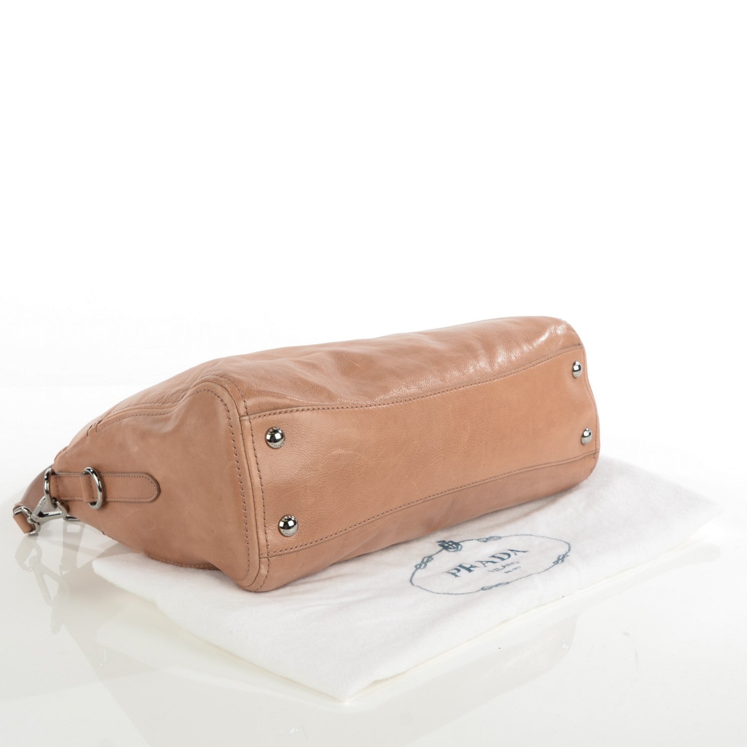 Prada Glace Calf Extra Wide Tote Cammeo 5 of 10