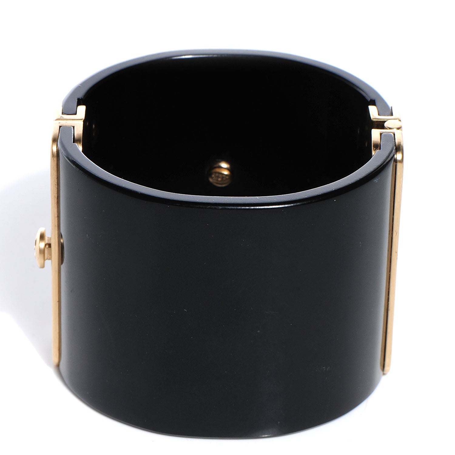 Chanel Resin CC Cabochon Cuff Black 5 of 6