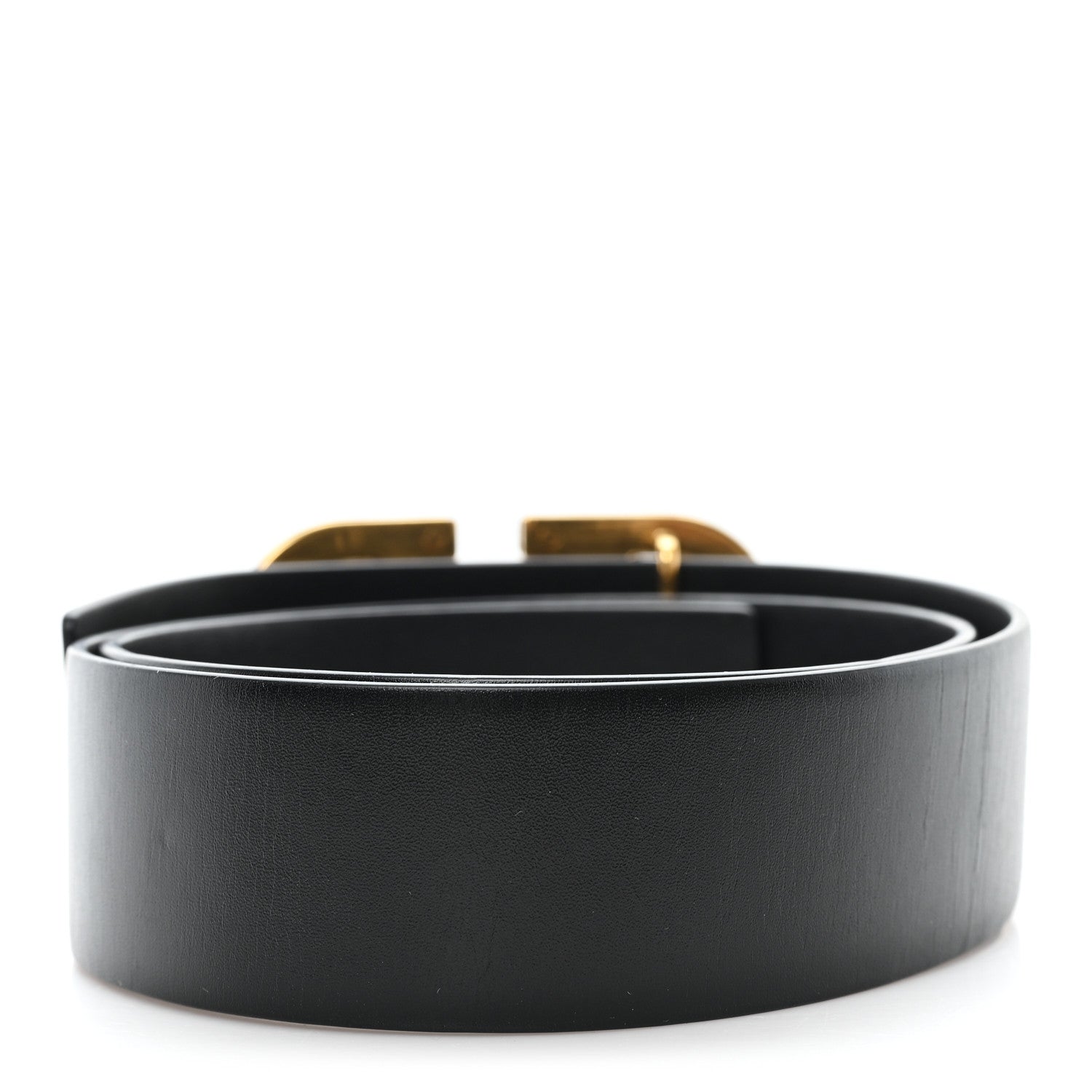 Valentino Garavani Glossy Calfskin Monochrome VLogo Belt 75 30 Black 2 of 5