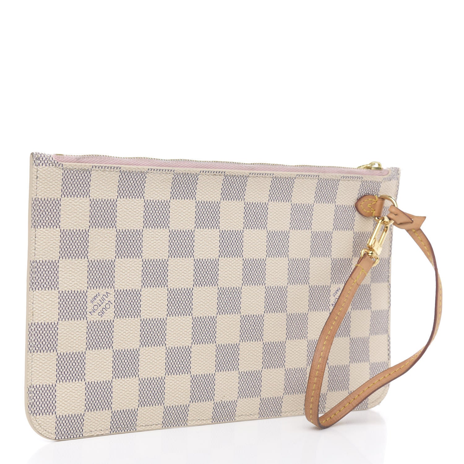 Louis Vuitton Damier Azur Neverfull MM GM Pochette Rose Ballerine 3 of 15