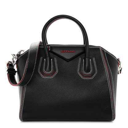 Givenchy Calfskin Bi-Color Topstitch Small Antigona Black Red 1 of 9