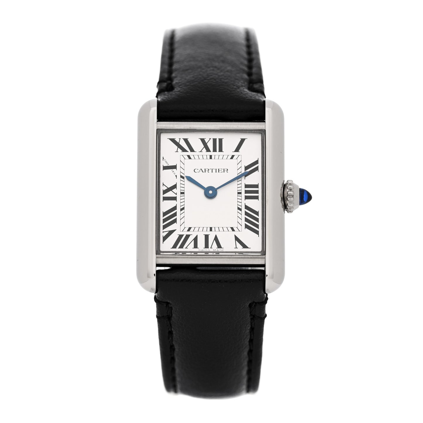 Stainless Steel Calfskin 22mm Must de Cartier Tank Quartz Watch