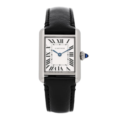 Cartier Stainless Steel Calfskin 22mm Must de Cartier Tank Quartz Watch 1 of 5