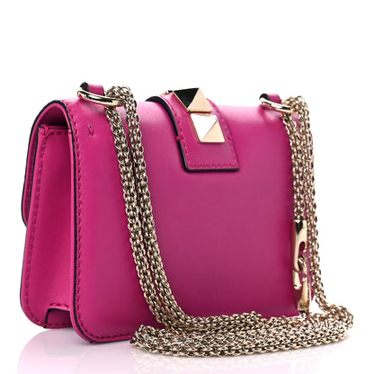 Valentino Garavani Vitello Mini Glam Lock Rockstud Flap Fuxia 3 of 14