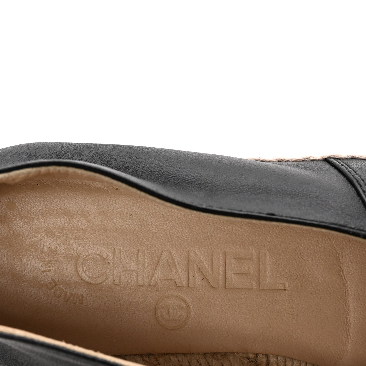 Chanel Lambskin CC Espadrilles 37 Black 8 of 9