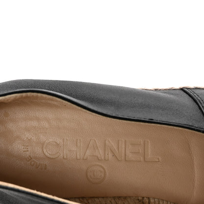 Chanel Lambskin CC Espadrilles 37 Black 8 of 9