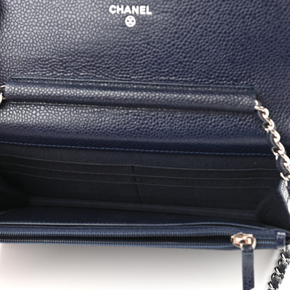 Chanel Caviar Quilted Wallet On Chain WOC Navy 5 of 14