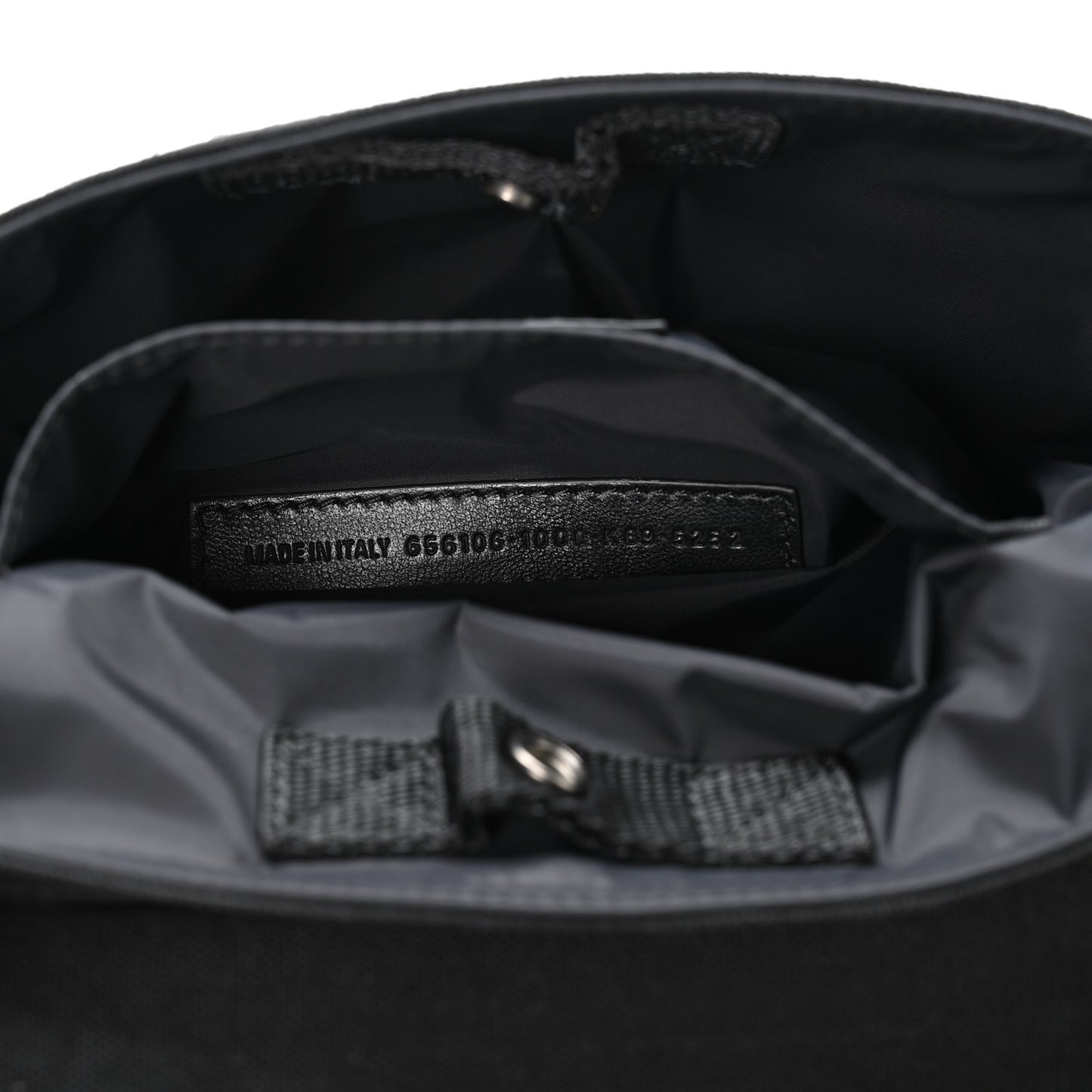 Canvas Pierced Army Messenger Bag Black