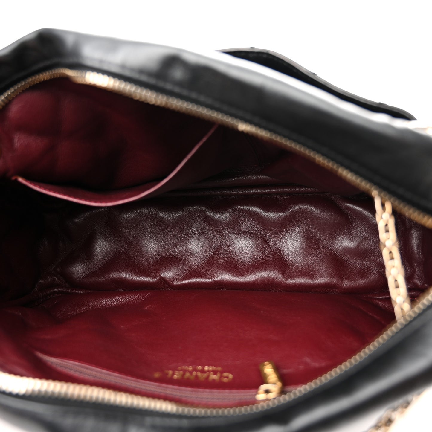 Aged Calfskin Quilted Medium Reissue Camera Case Black