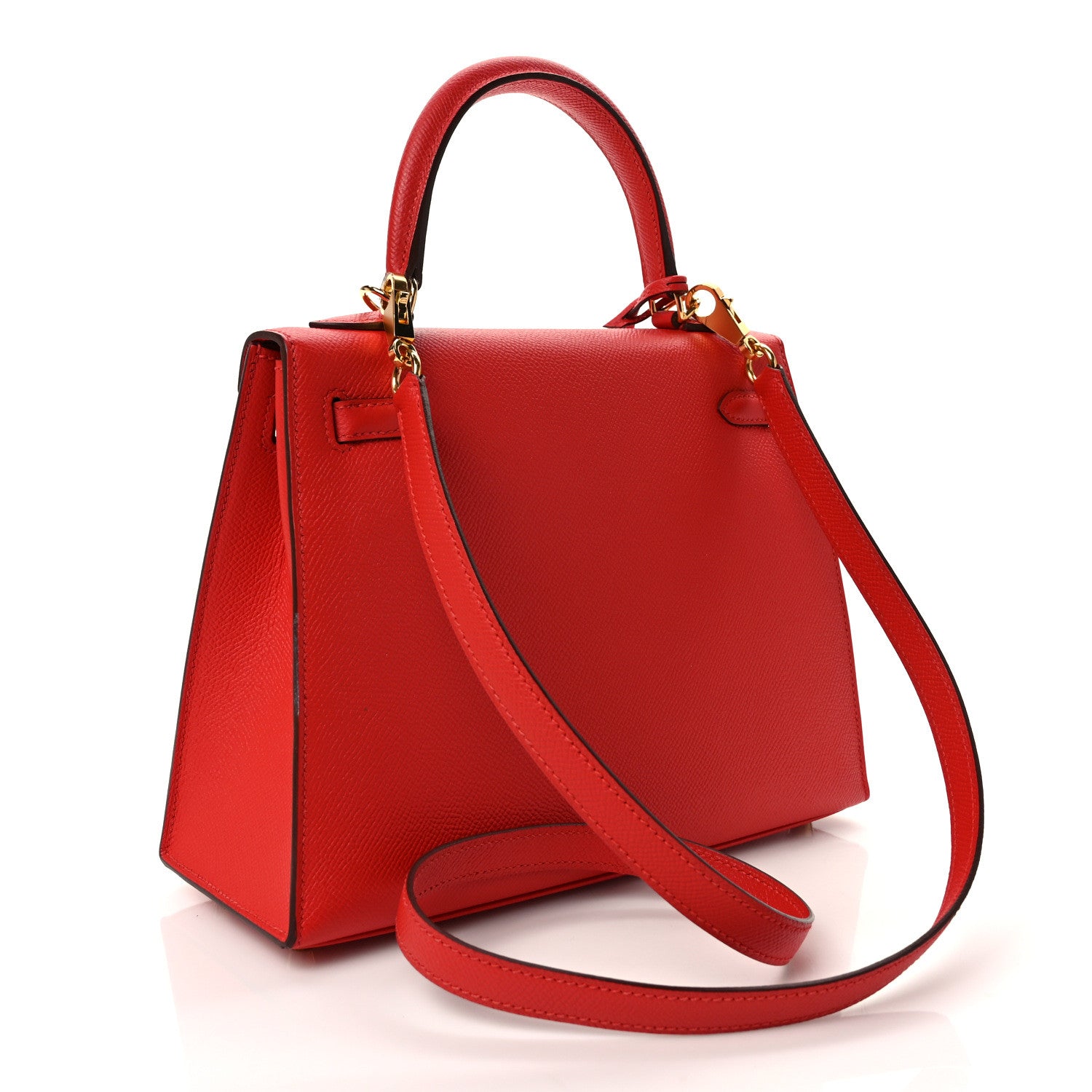 Hermes Epsom Kelly Sellier 25 Rouge Tomate 3 of 10