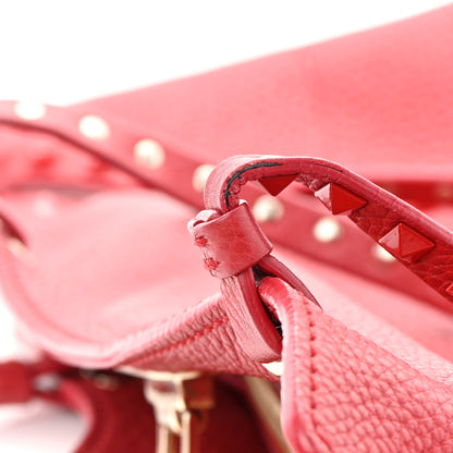 Valentino Garavani Vitello Monochrome Medium Rockstud Tote Rosso Valentino 14 of 18