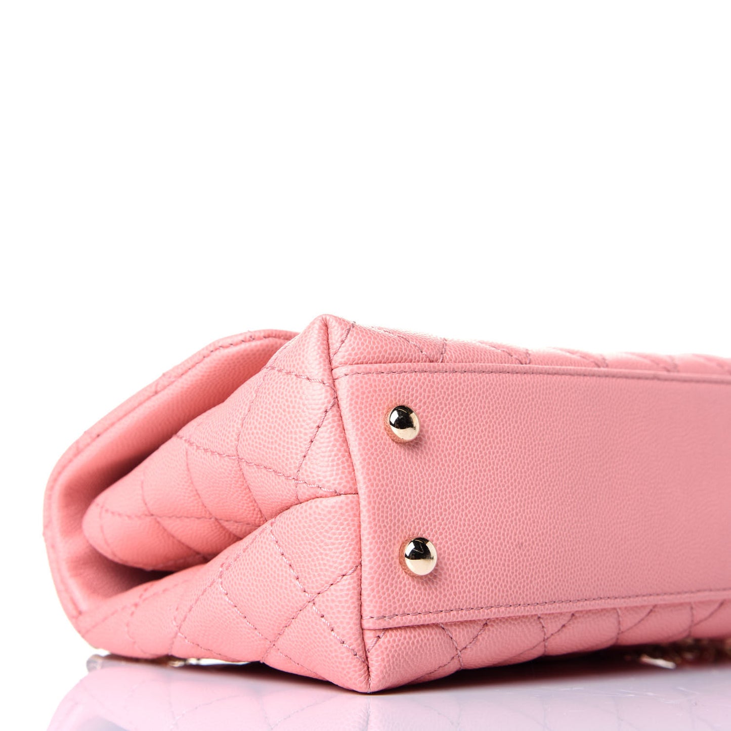 Caviar Quilted Mini Coco Handle Flap Pink