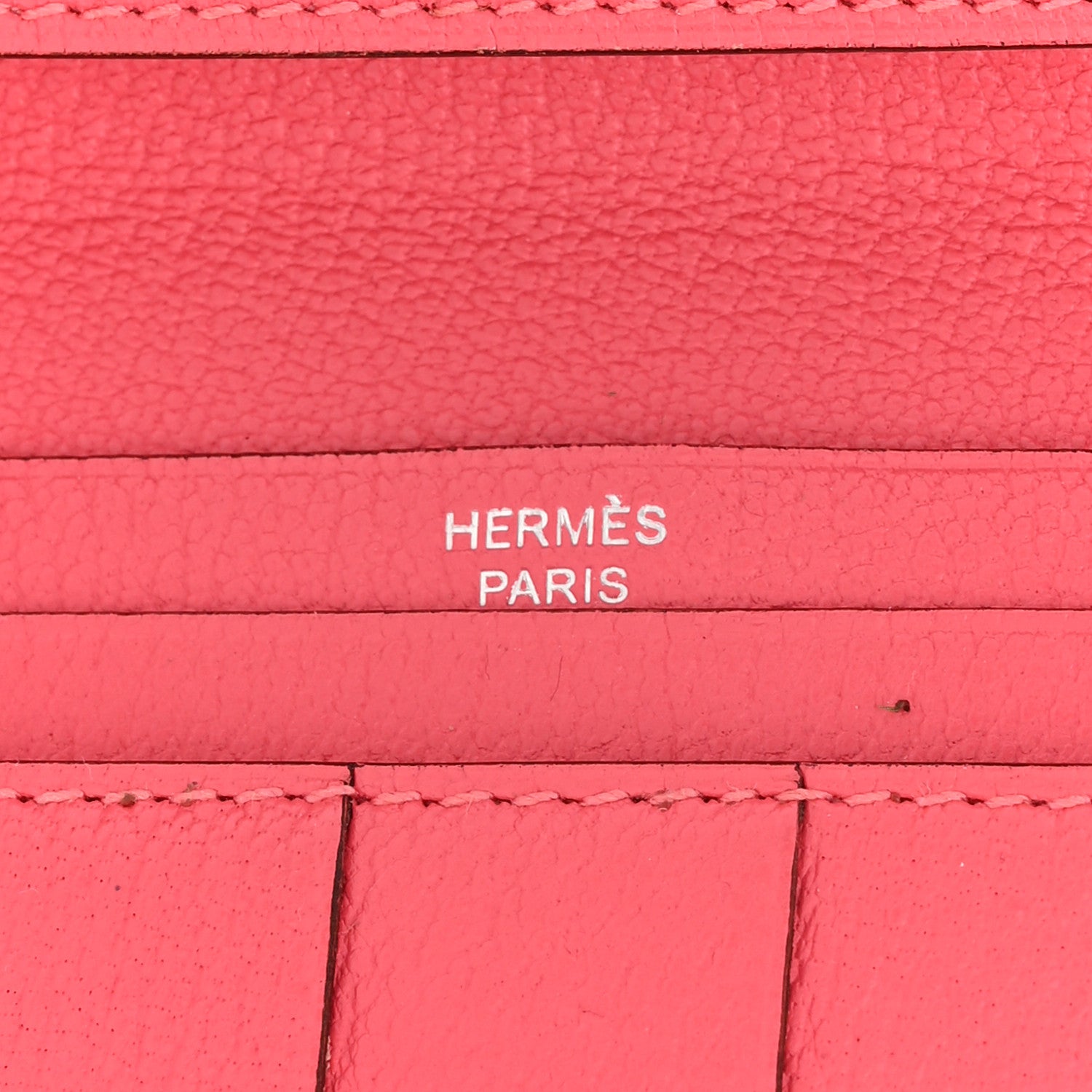 Hermes Chèvre Mysore Bearn Gusset Wallet Rose Lipstick 6 of 9