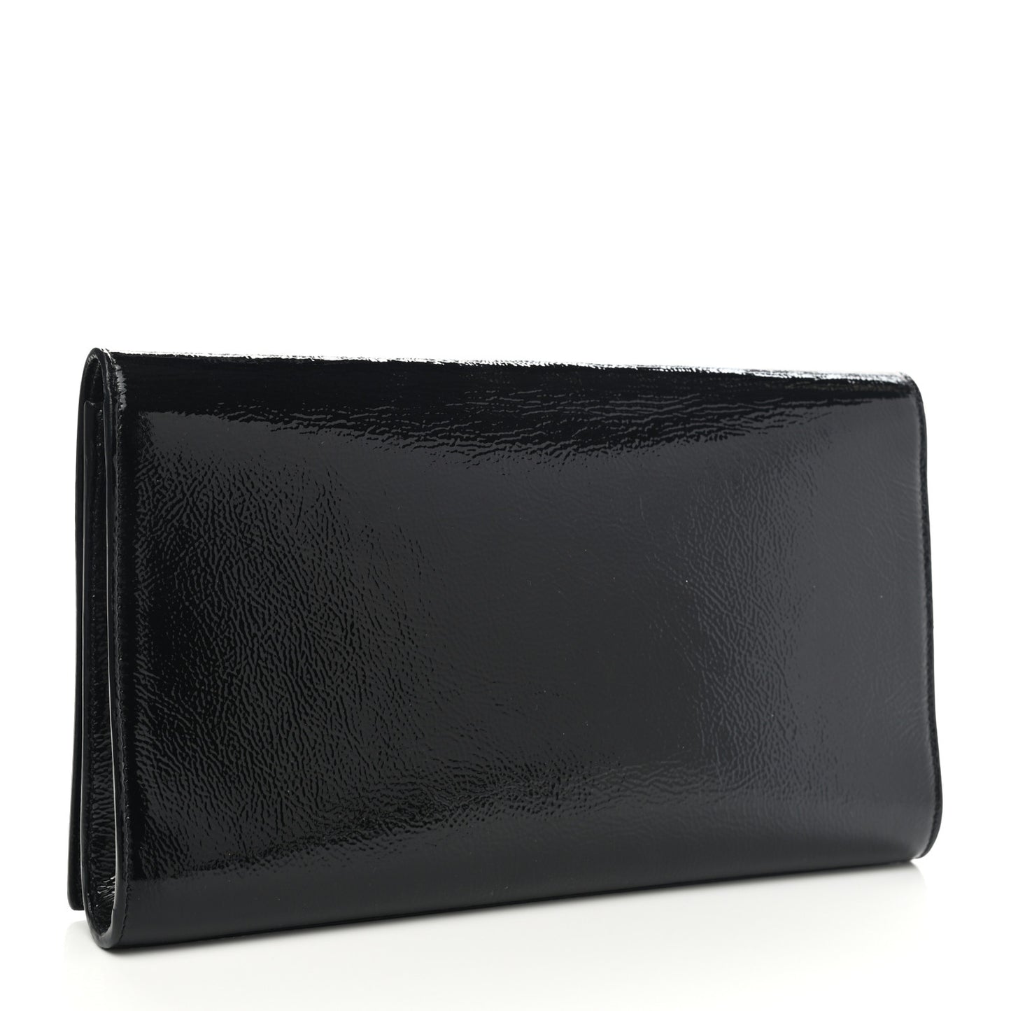 Textured Patent Monogram Large Belle De Jour Clutch Black