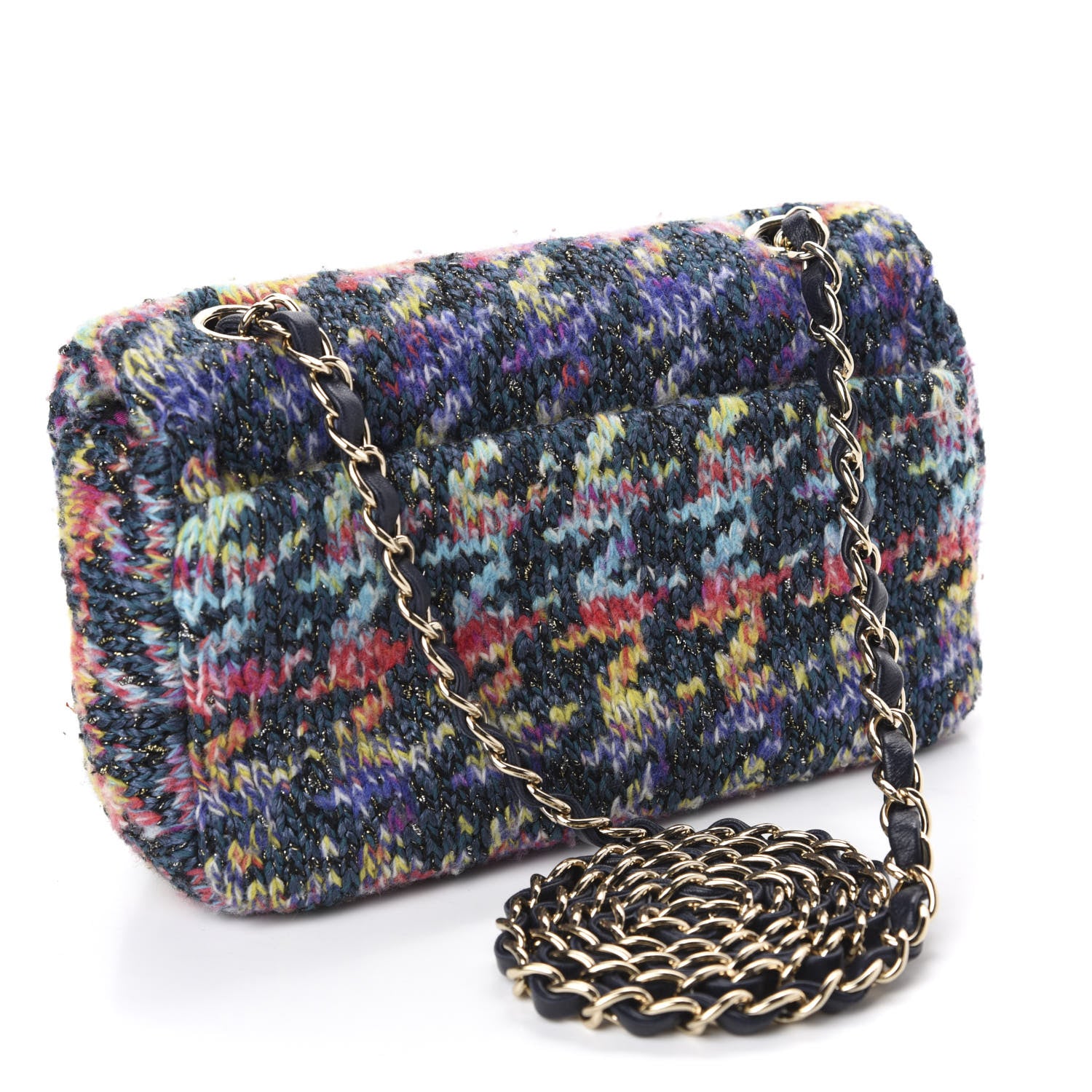 Chanel Knit Mini Rectangular Flap Multicolor 3 of 10