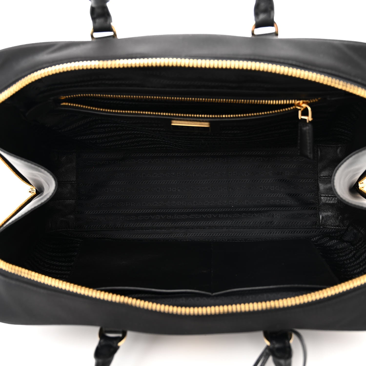 Prada Re-Nylon Saffiano Large Re-Edition 1978 Two Handle Bag Black 5 of 9