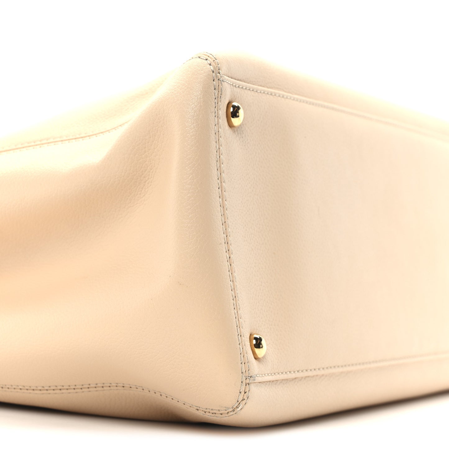 Calfskin Cerf Executive Shopper Tote Beige Clair