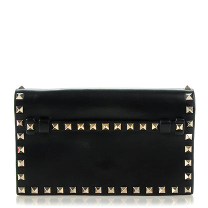 Valentino Garavani Nappa Small Rockstud Wristlet Clutch Black 1 of 7