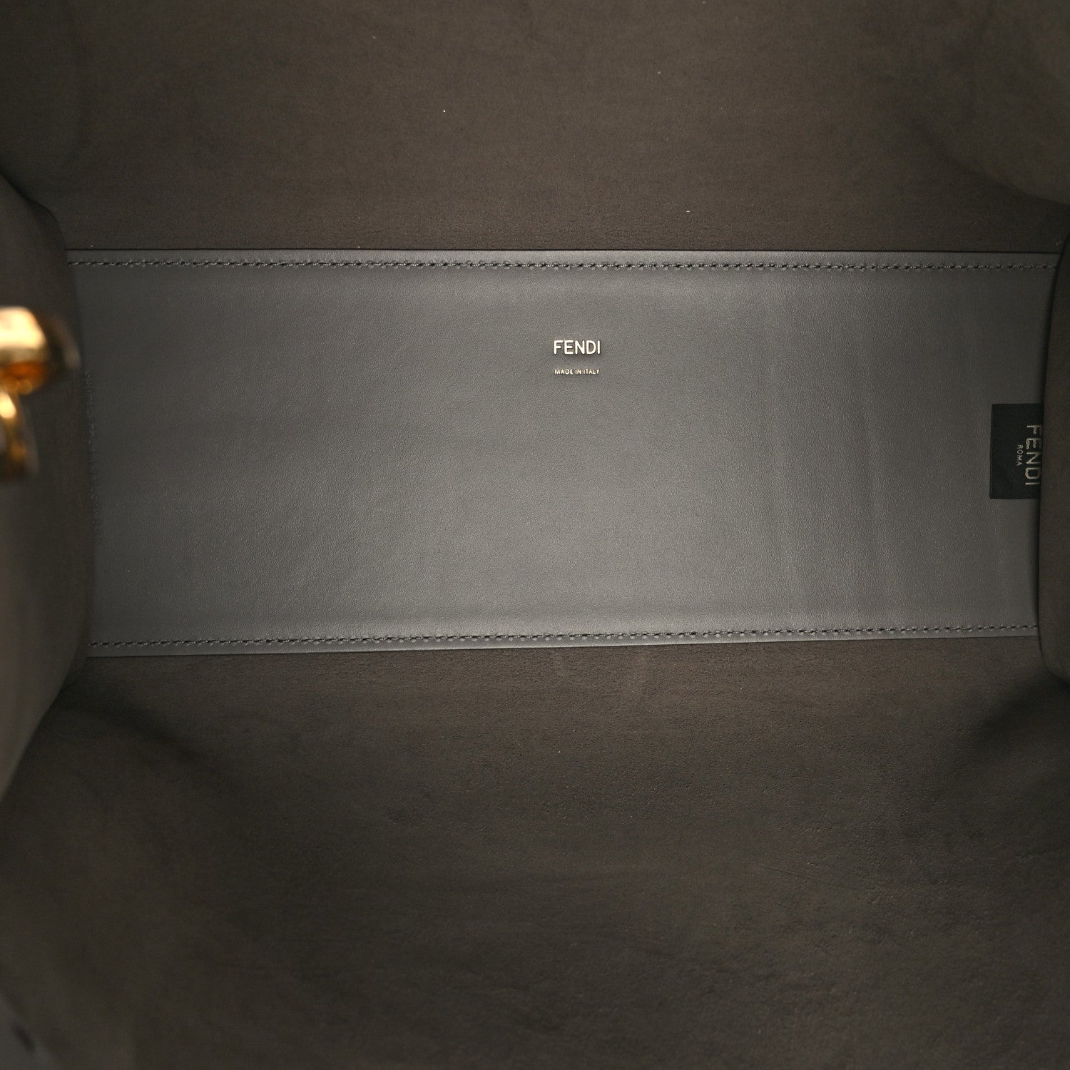 Fendi Vitello King Plexiglass Logo Embossed Medium Fendi Sunshine Shopper Tote Moon 5 of 8