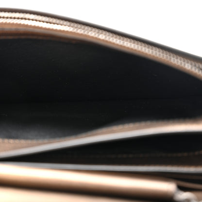 Bottega Veneta Metallic Nappa Intrecciato Continental Wallet on Chain Dark Copper 6 of 14