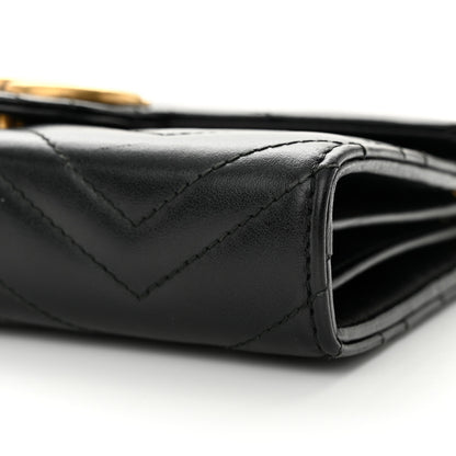 Gucci Calfskin Matelasse GG Marmont Chain Wallet Black 10 of 10