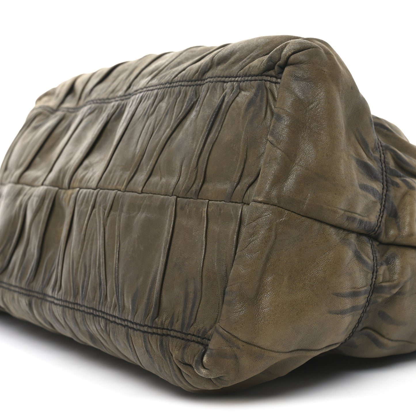 Nappa Gaufre Tote Green