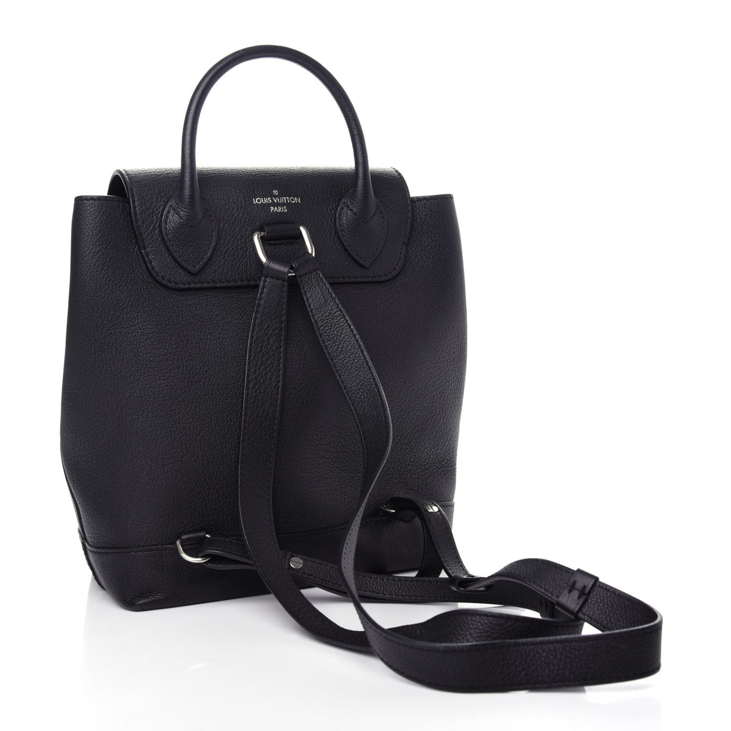 Calfskin Lockme Backpack Black