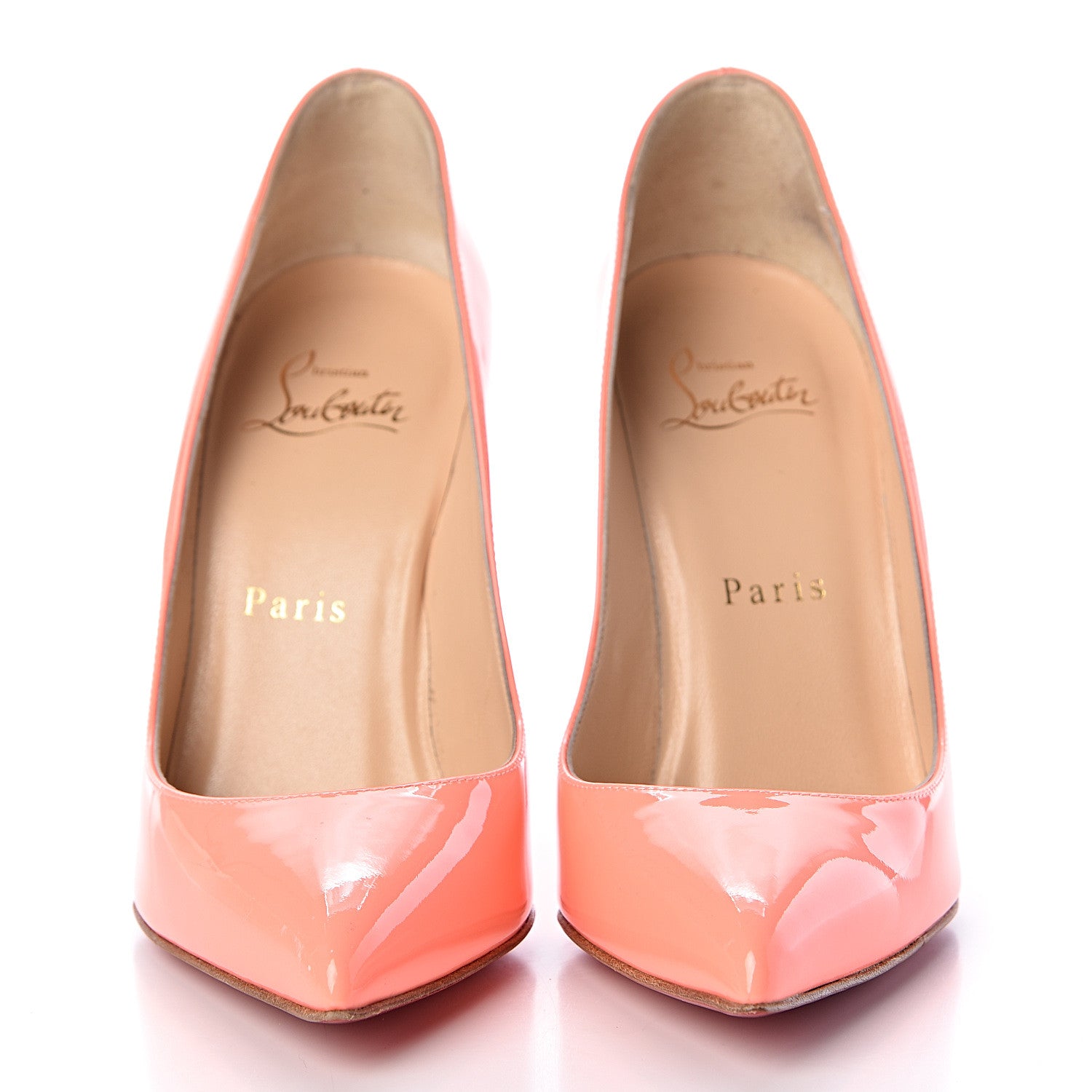 Christian Louboutin Patent Pigalle Follies 100 Pumps 35.5 Flamingo 2 of 11
