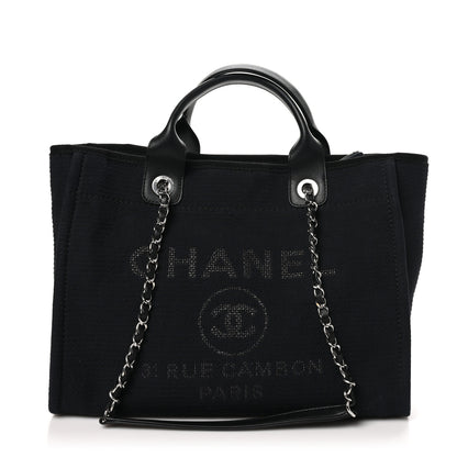 Chanel Mixed Fibers Small Deauville Tote Black 1 of 12