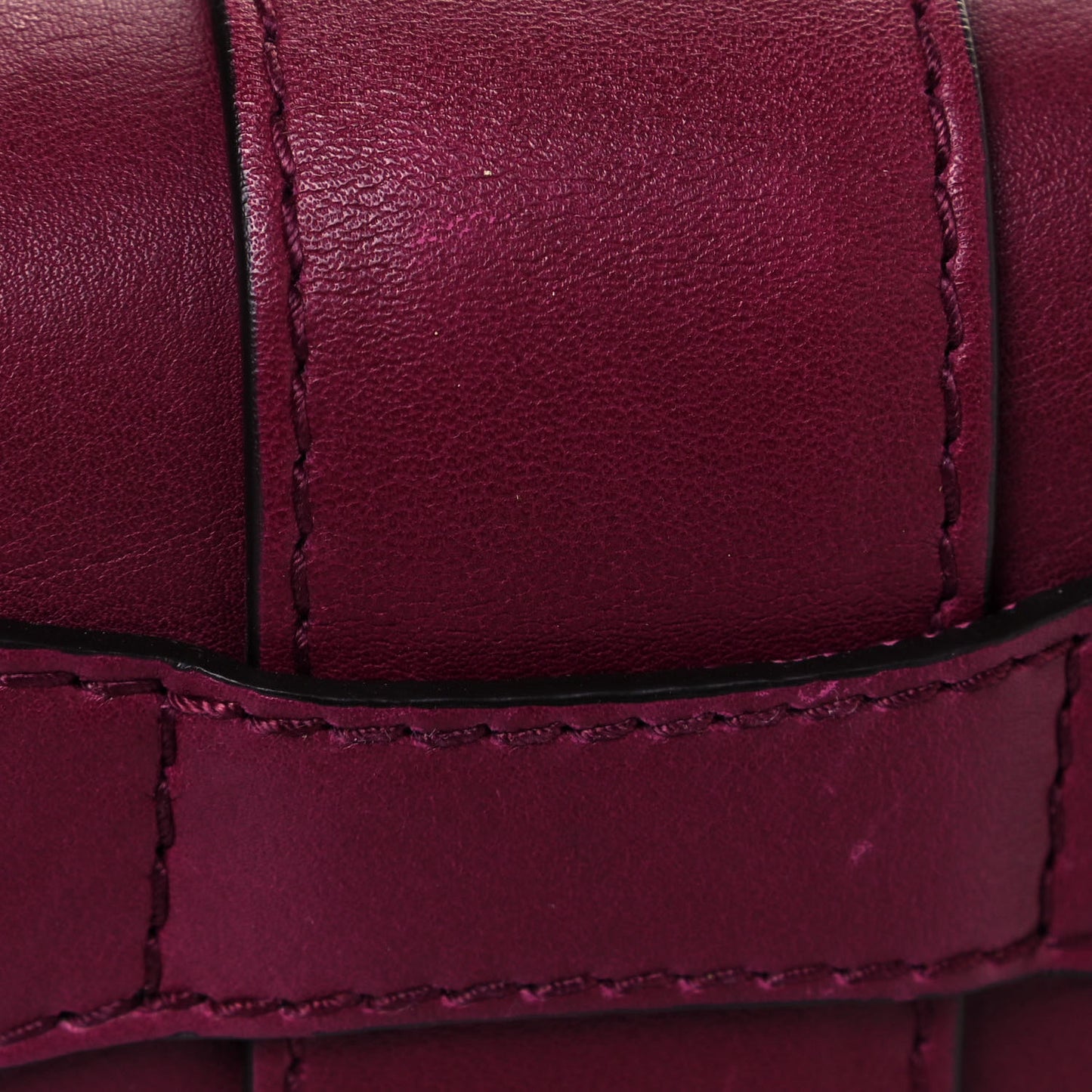 Calfskin Medium Stirrup Top Handle Bag Burgundy