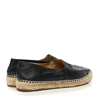 Chanel Lambskin CC Espadrilles 37 Black 4 of 9