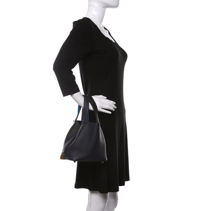 Hermes Taurillon Clemence Casaque Picotin Lock 18 PM Blue Nuit Black Blue Frida 2 of 10