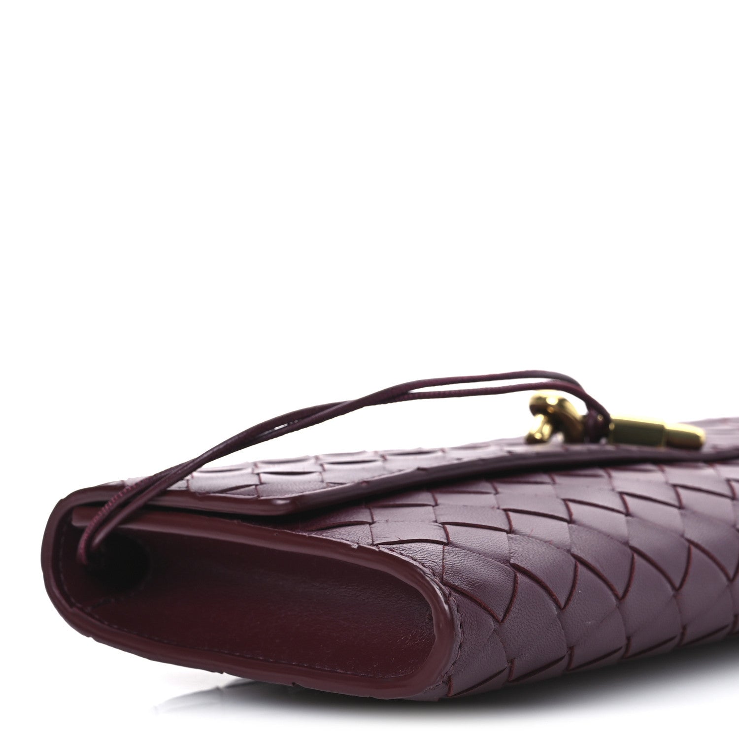 Bottega Veneta Nappa Intrecciato Long Andiamo Top Handle Clutch Barolo 9 of 13