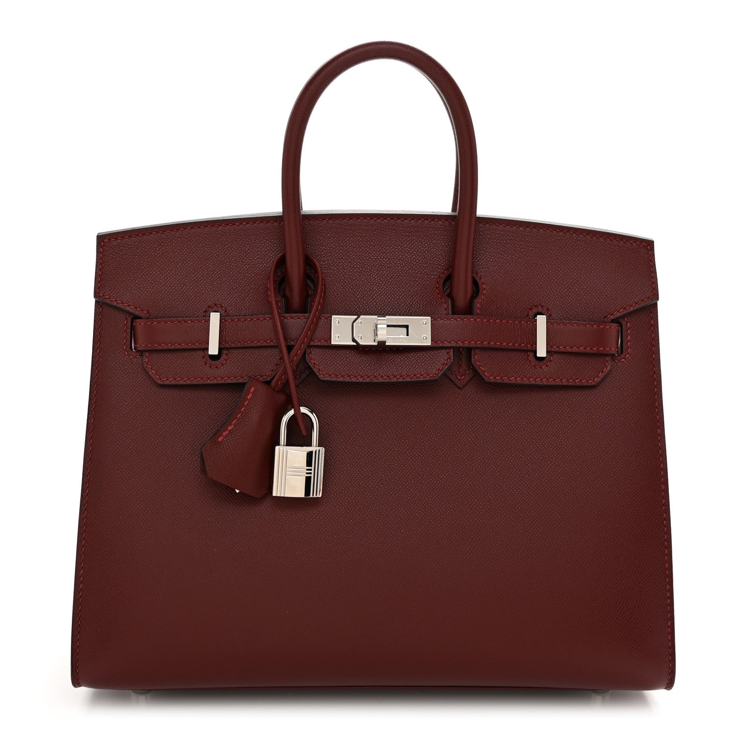 Hermes Madame Calfskin Birkin Sellier 25 Rouge H 1 of 13