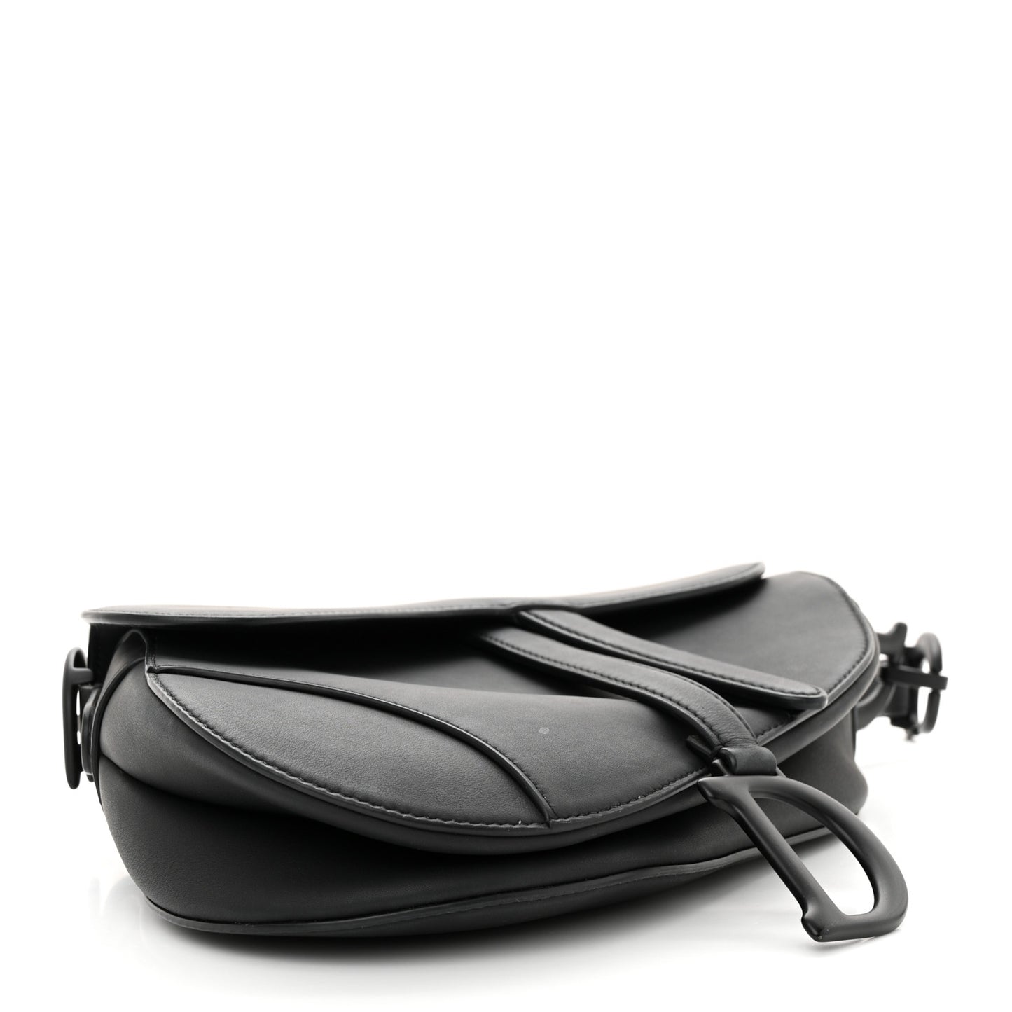 Ultra Matte Calfskin Saddle Bag Black